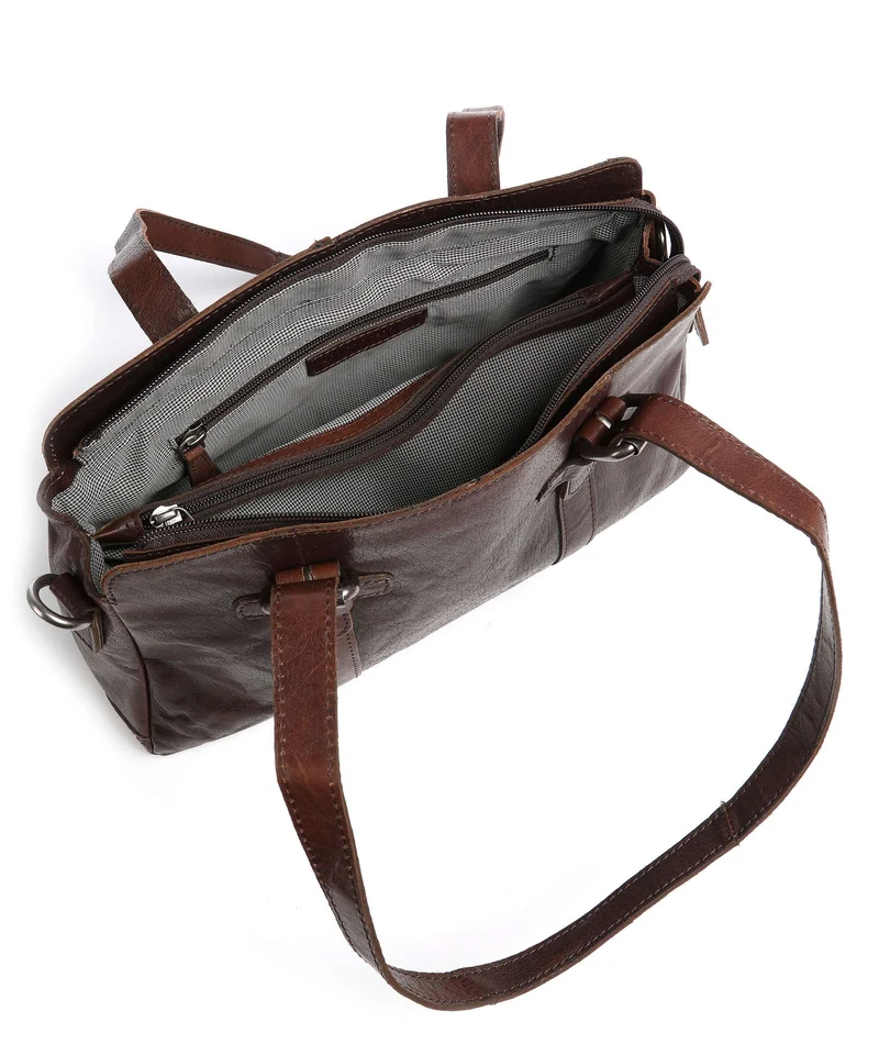 Spikes & Sparrow Bronco Schultertasche dark brown