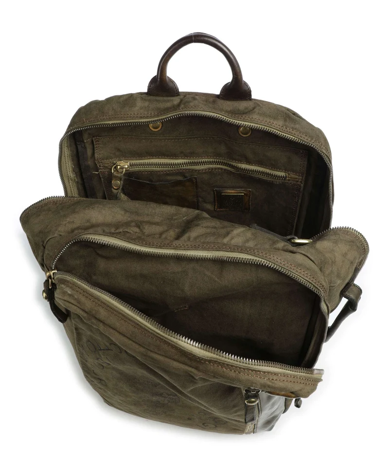 Campomaggi Rucksack verde militare/nera