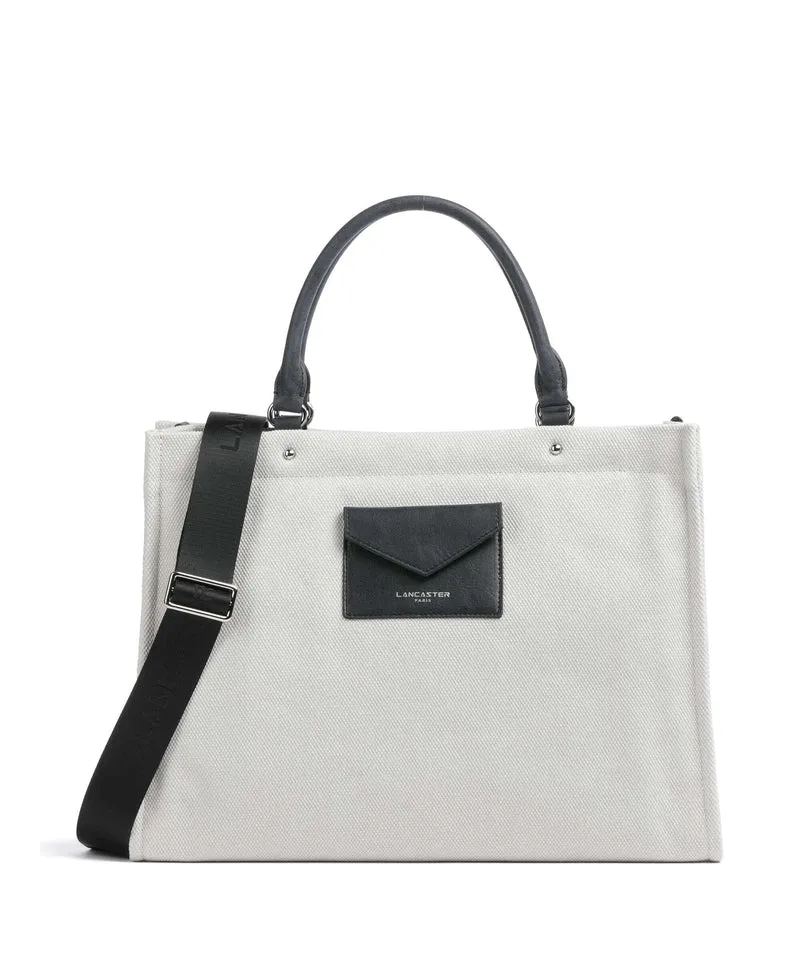 Lancaster Actual Conscious Canvas Handtasche grisclai