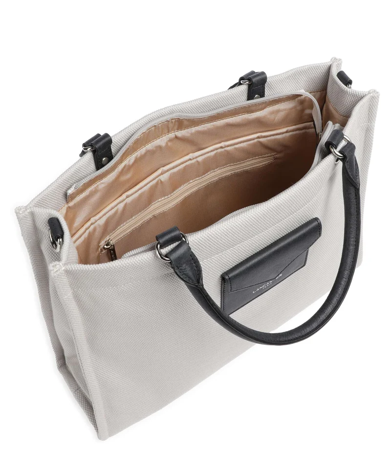Lancaster Actual Conscious Canvas Handtasche grisclai