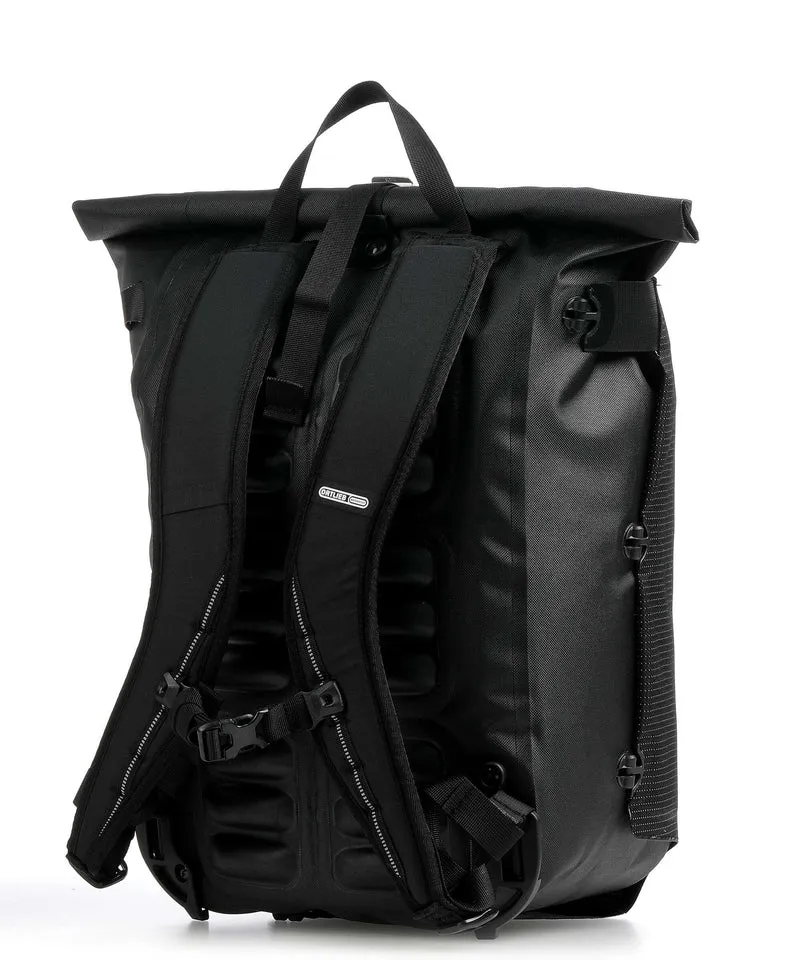 Ortlieb Vario High Vis 26 Rolltop Rucksack black reflective