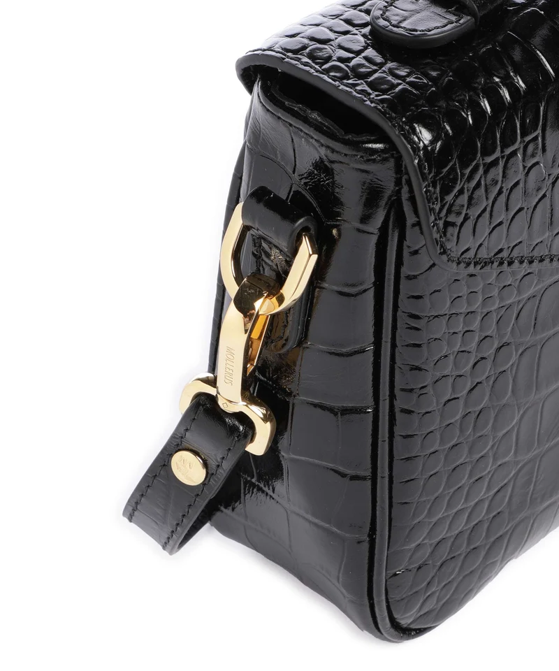 Maison Mollerus Croco Meyrin Umhängetasche classic schwarz