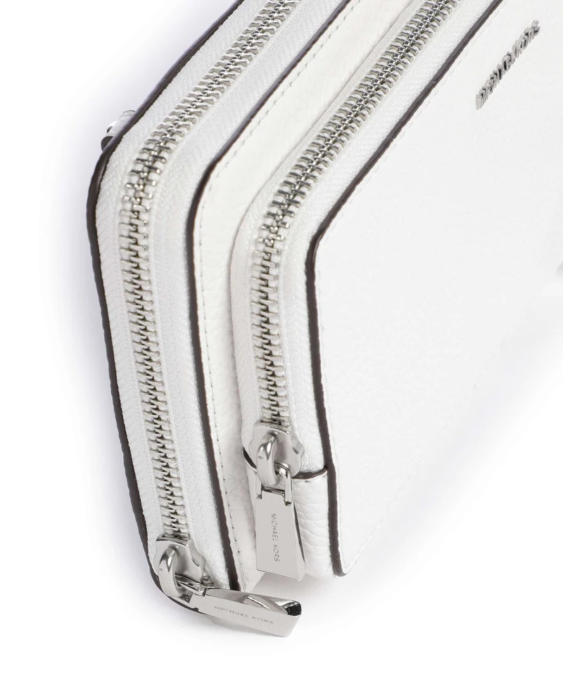 Michael Kors Jet Set Large Continental Umhängetasche optic white