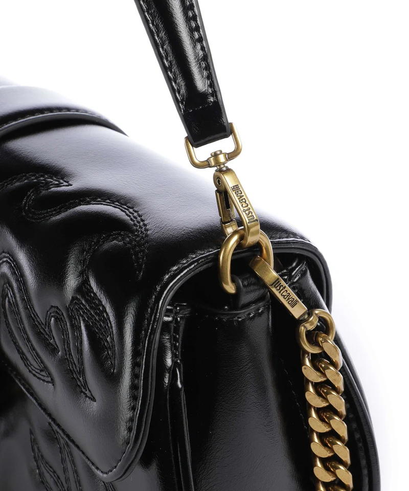 Just Cavalli Iconic Snakes Schultertasche black