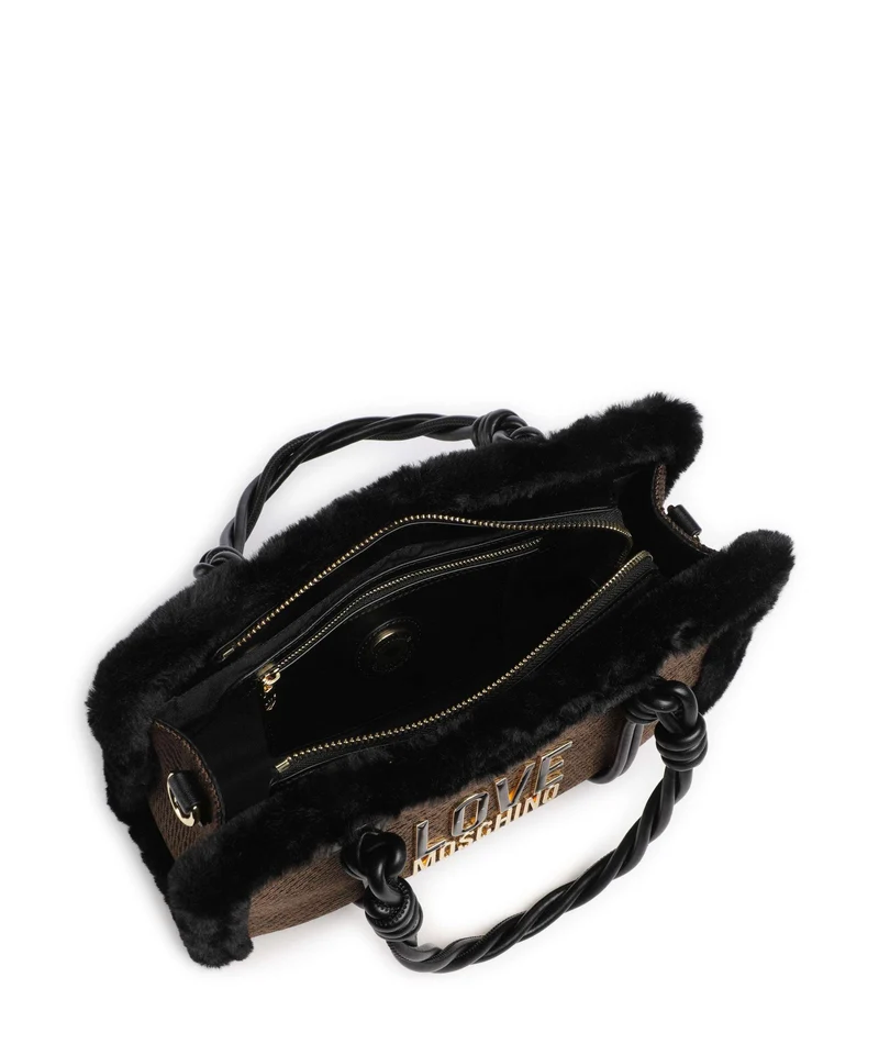 Love Moschino Wintery Handtasche chocolate/black