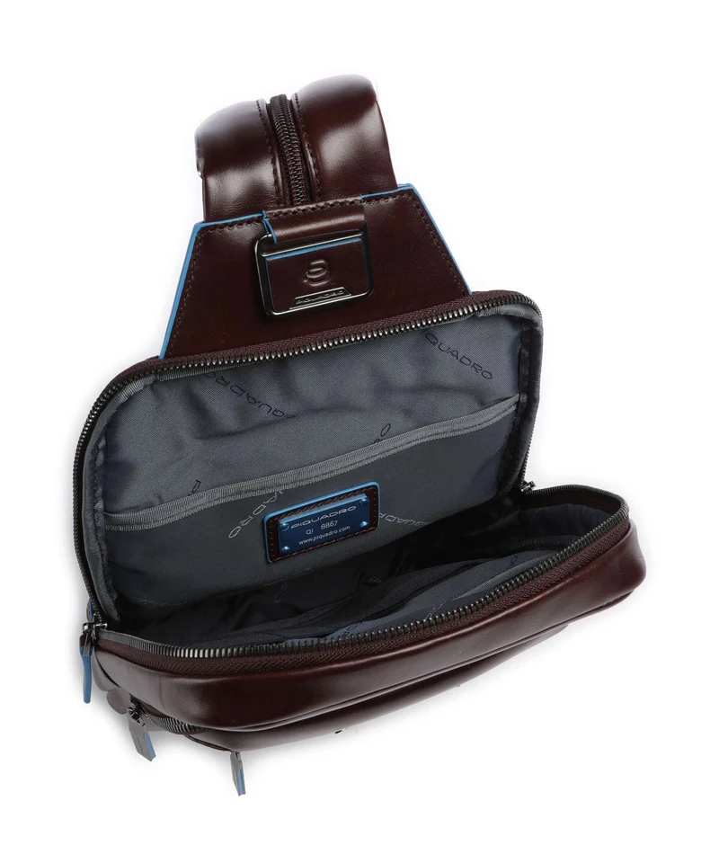 Piquadro Blue Square Slingbag mogano