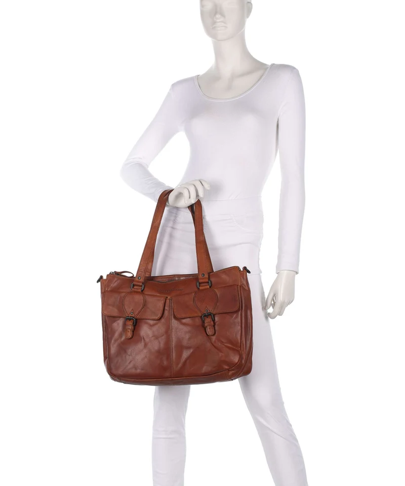 Spikes & Sparrow Bronco Fee Aktentasche brandy