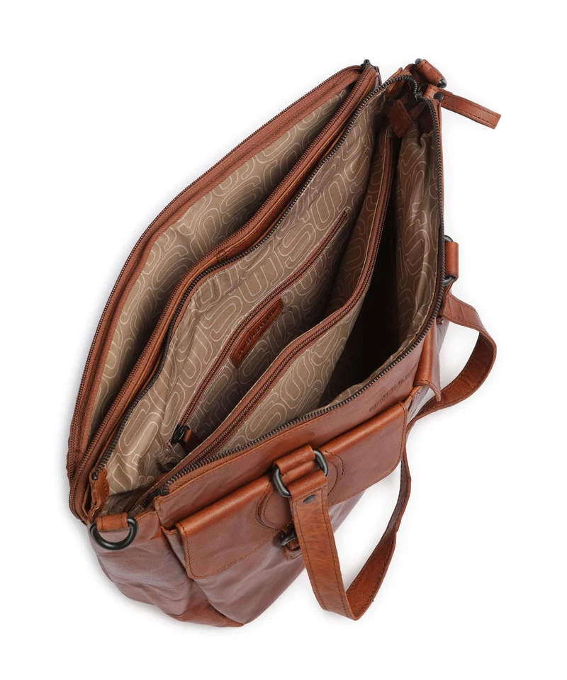 Spikes & Sparrow Bronco Fee Aktentasche brandy