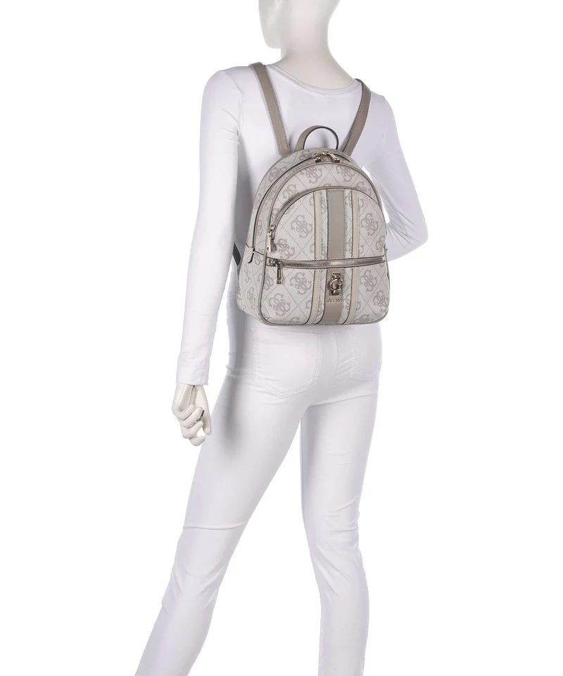 Guess Erenia Rucksack dark taupe logo