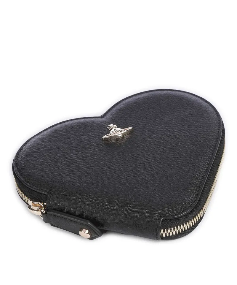 Vivienne Westwood Saffiano Heart Umhängetasche black