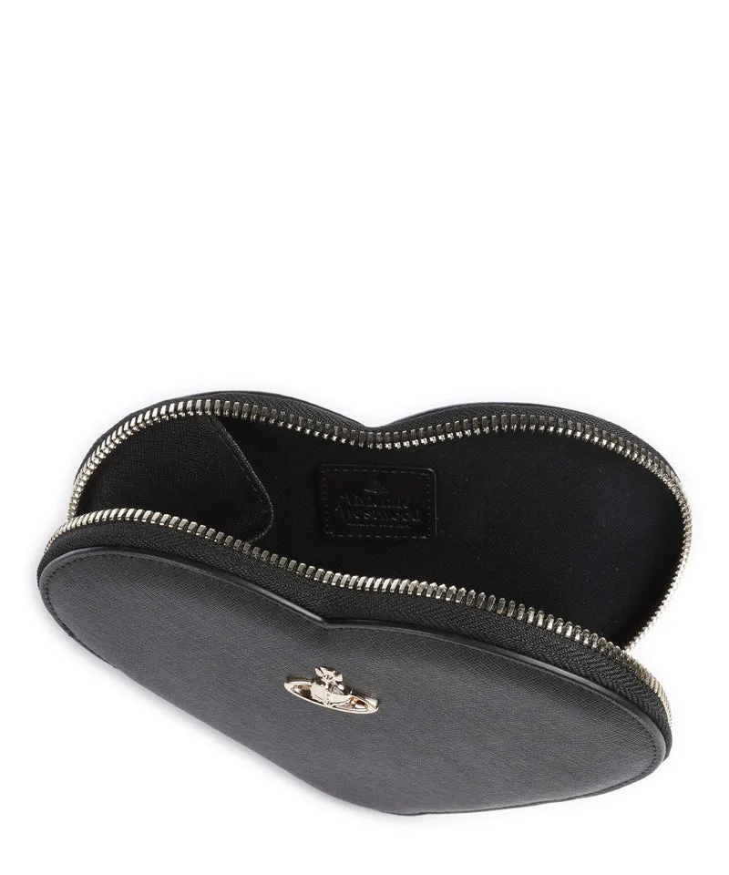 Vivienne Westwood Saffiano Heart Umhängetasche black