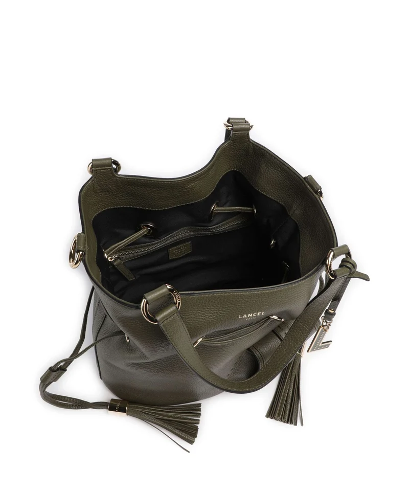 Lancel Premier Flirt M Bucket Handtasche dark khaki