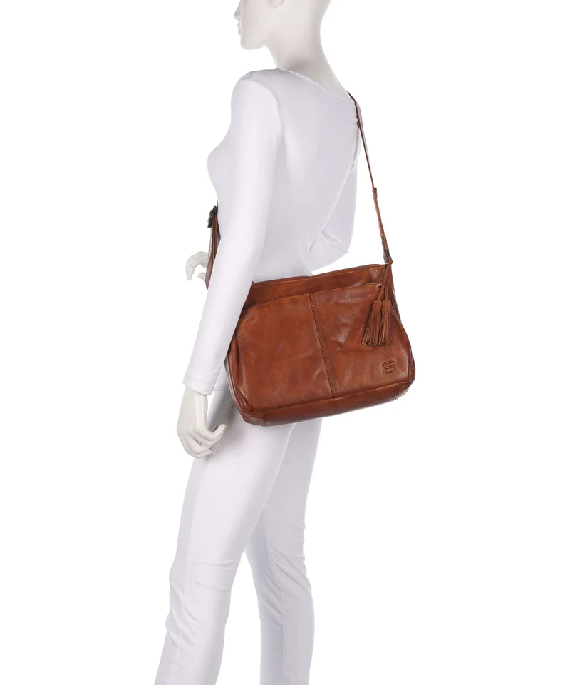 Spikes & Sparrow Apache Charmayne Schultertasche brandy