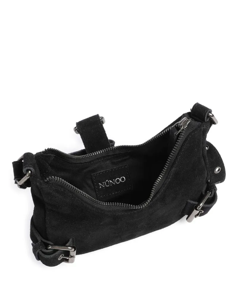 Núnoo Suede Palma Schultertasche black