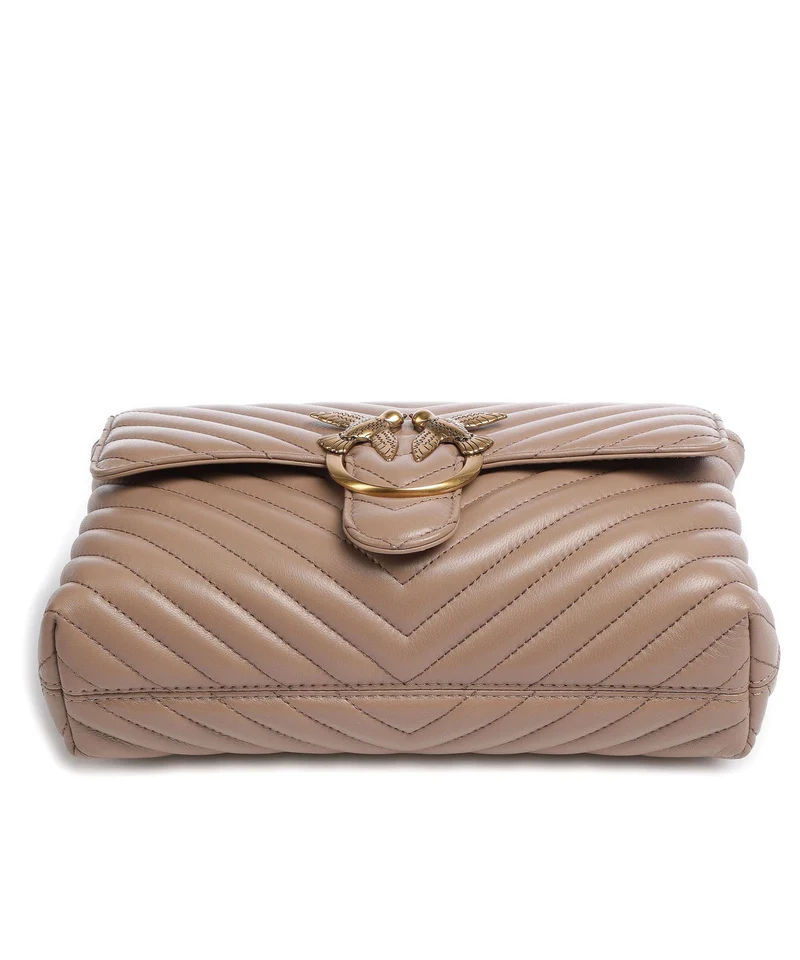 Pinko Love Lady Puff Classic Handtasche biscotto zenzero/antique gold