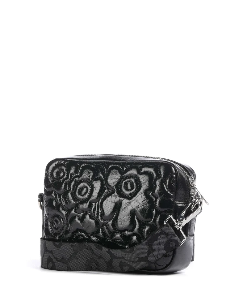 Marimekko Gratha Soft Unikko Umhängetasche shiny black