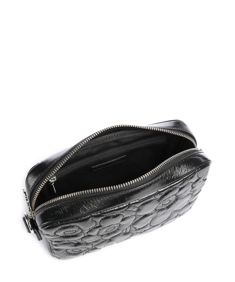 Marimekko Gratha Soft Unikko Umhängetasche shiny black