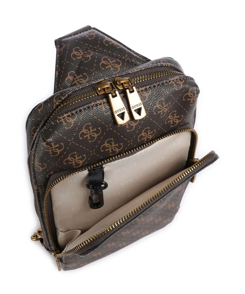 Guess Milano Slingbag brown/ochre/burgundy