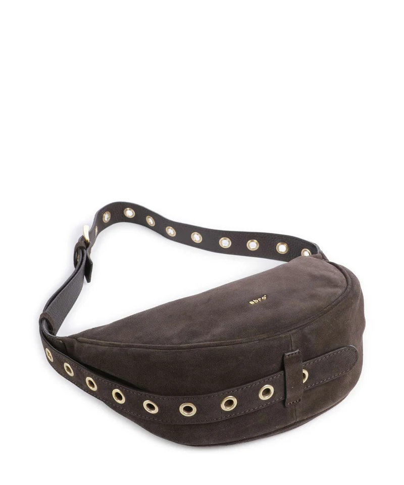Abro Suede By My Side Small Schultertasche dark brown