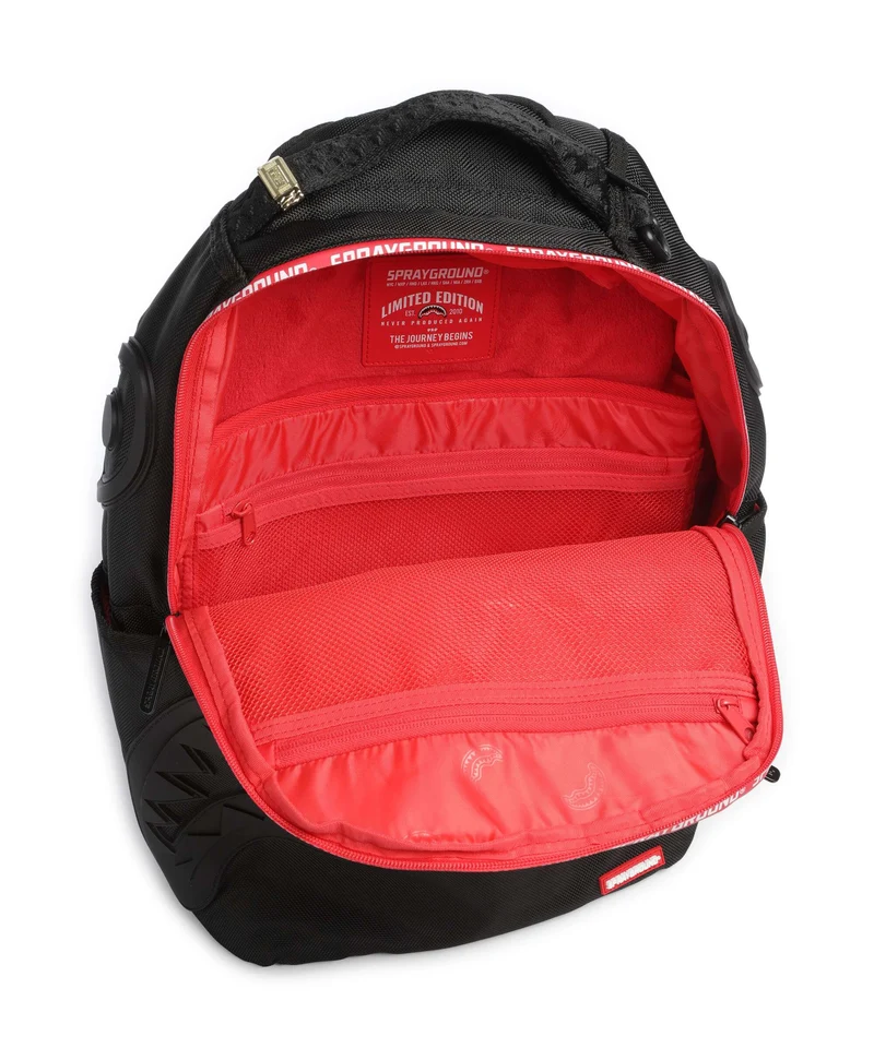 Sprayground Printed Zipper Shark Rucksack black