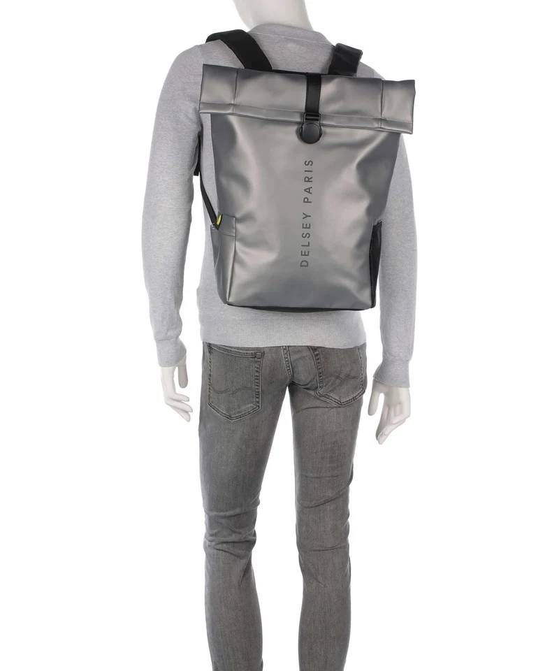 Delsey Paris Turenne Soft Rolltop Rucksack silber