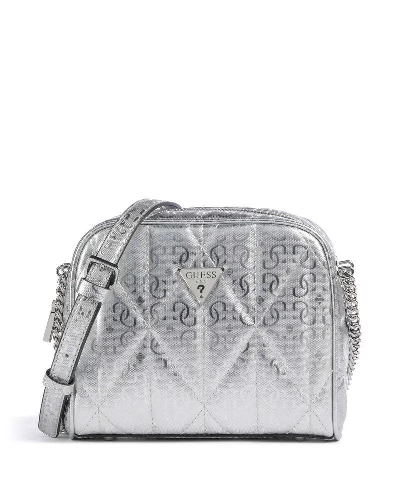 Guess Aldina G-Shine Umhängetasche silver
