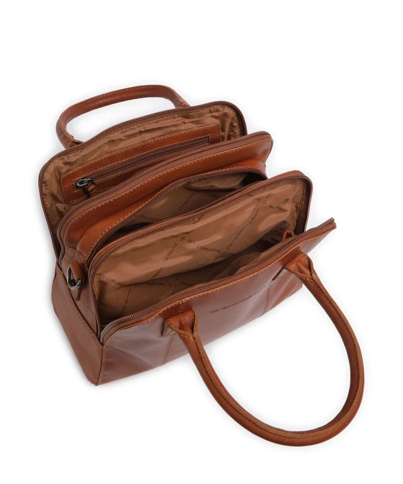 The Chesterfield Brand Wax Pull Up Cow Ezra Handtasche cognac