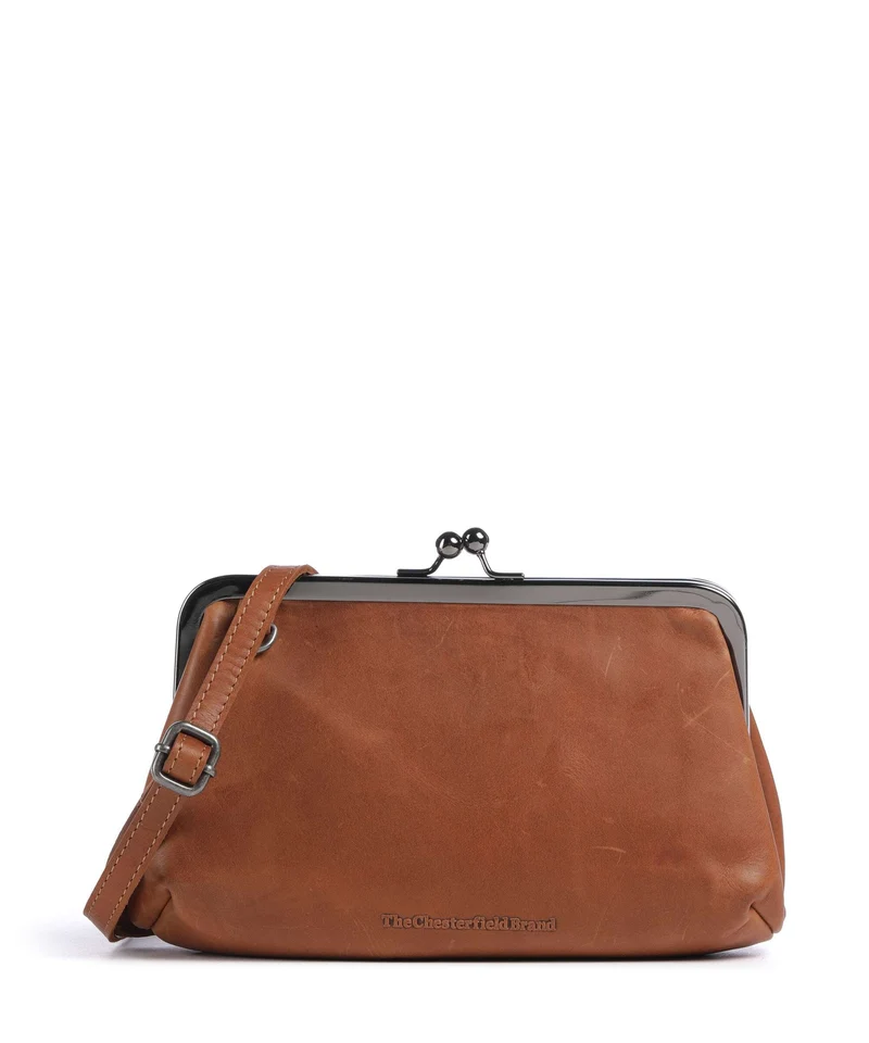 The Chesterfield Brand Wax Pull Up Cow Andrade Schultertasche cognac