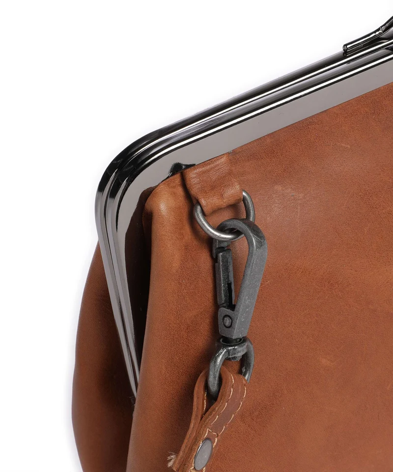 The Chesterfield Brand Wax Pull Up Cow Andrade Schultertasche cognac