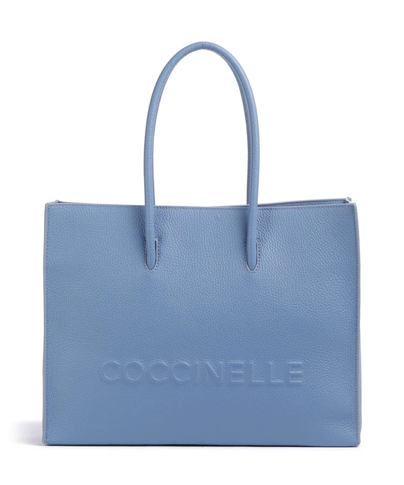 Coccinelle Myrtha Maxi Logo Shopper azul
