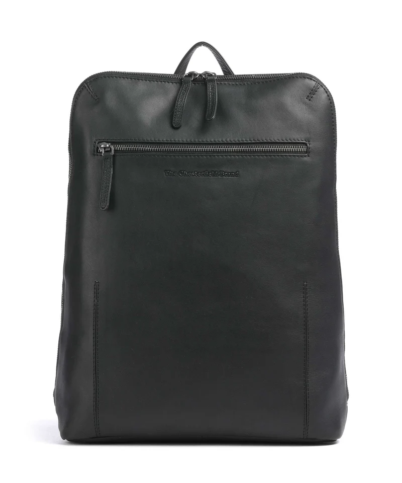 The Chesterfield Brand Wax Pull Up Cow Filmore Rucksack black
