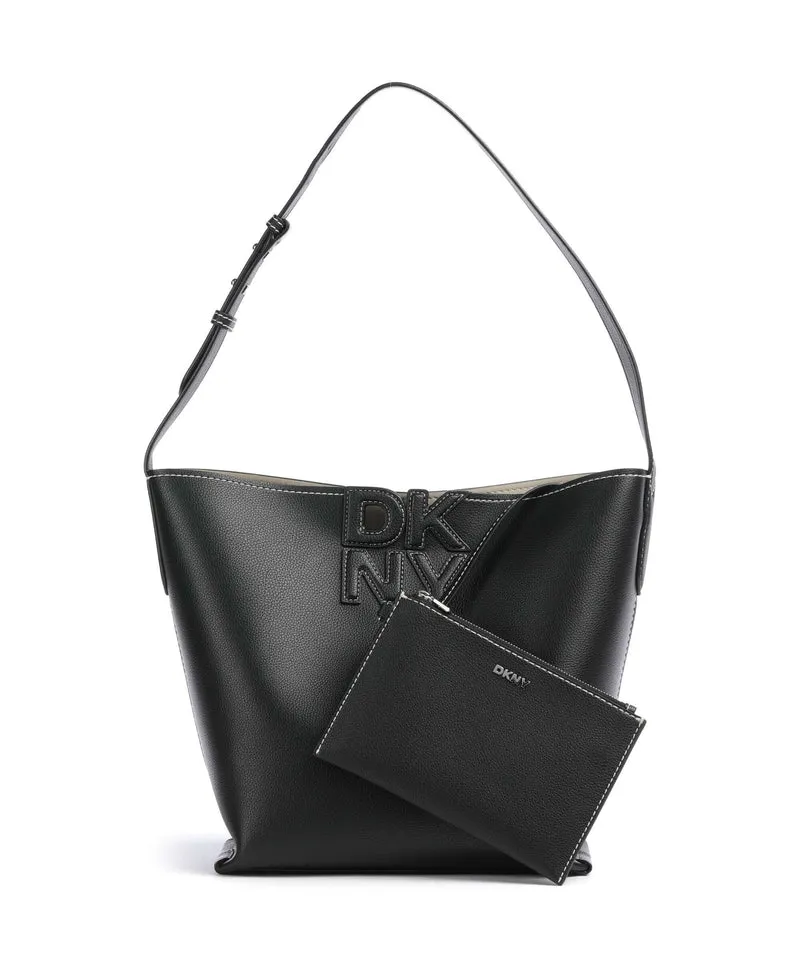 DKNY Nicole Beuteltasche black/light taupe