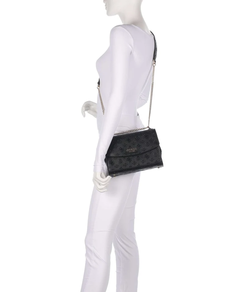 Guess Phoebe Peony Debossed Schultertasche black logo