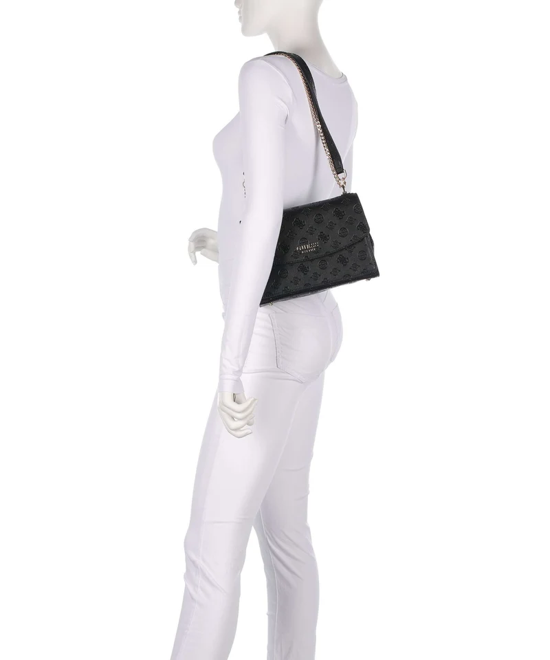 Guess Phoebe Peony Debossed Schultertasche black logo