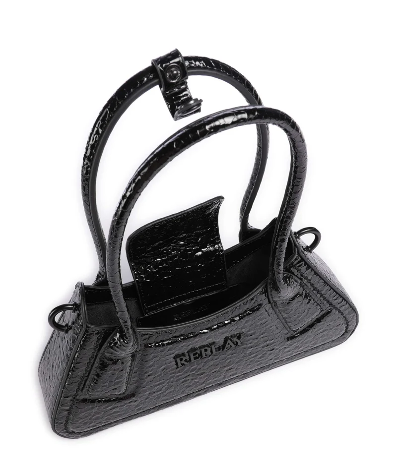 Replay Schultertasche shiny black