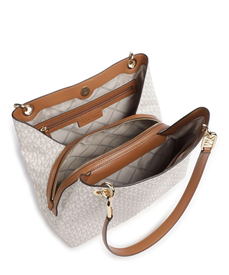 Michael Kors Kensington Beuteltasche vanilla/acorn