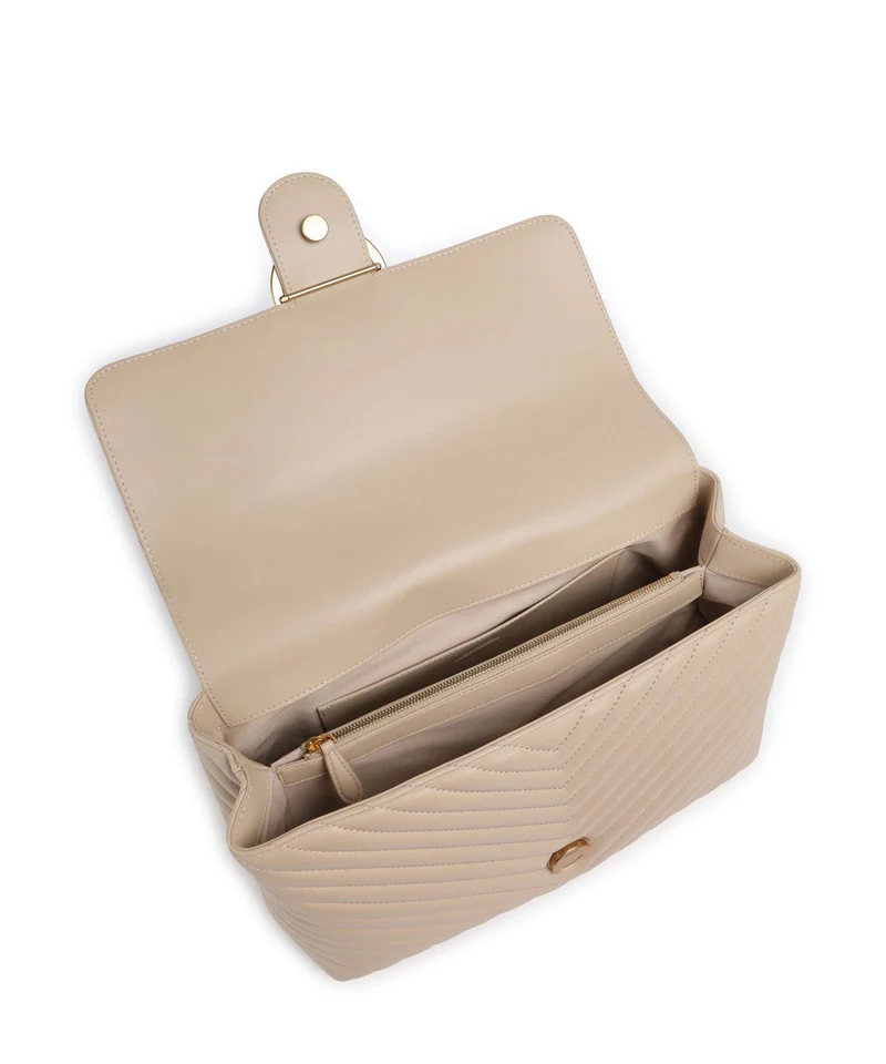 Pinko Love Lady Puff Big Handtasche beige/grigio fumo/antique gold