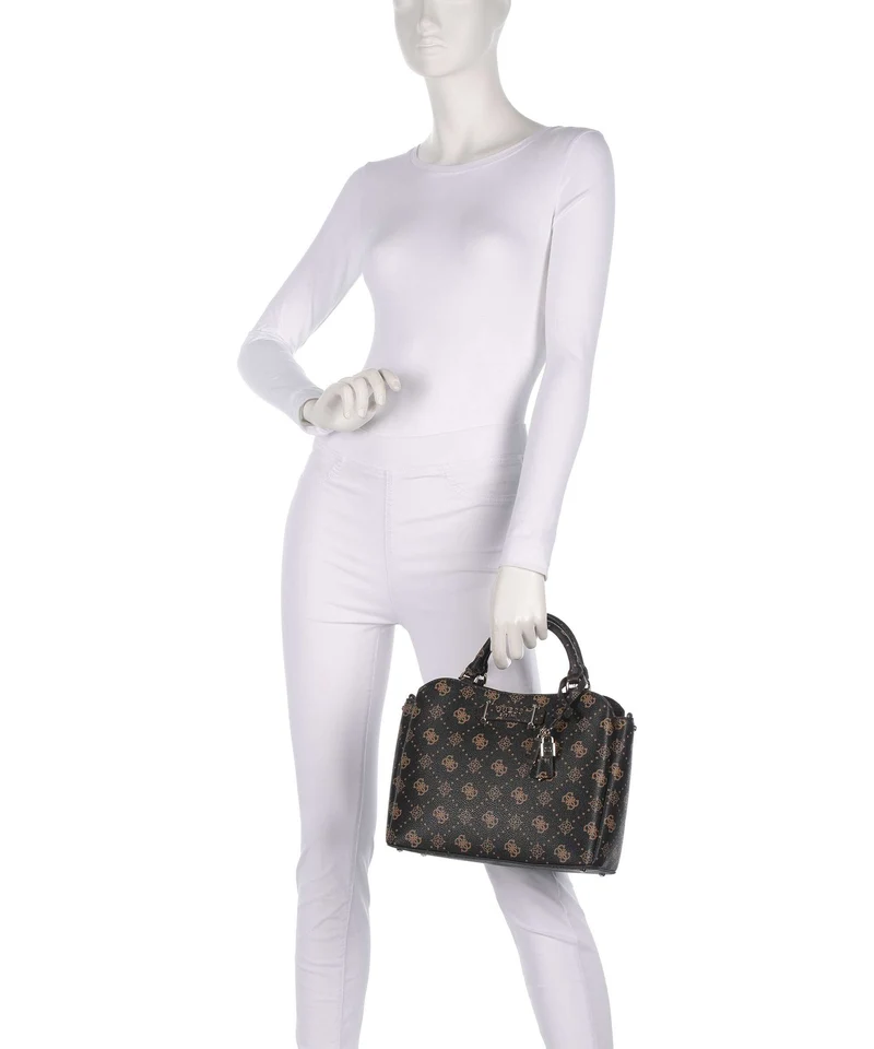 Guess Silia Handtasche espresso logo