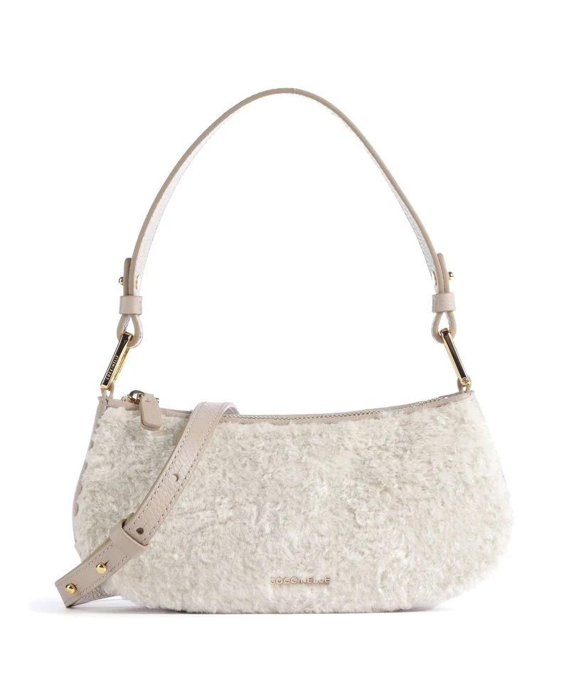Coccinelle Merveille Astrakan Schultertasche natural