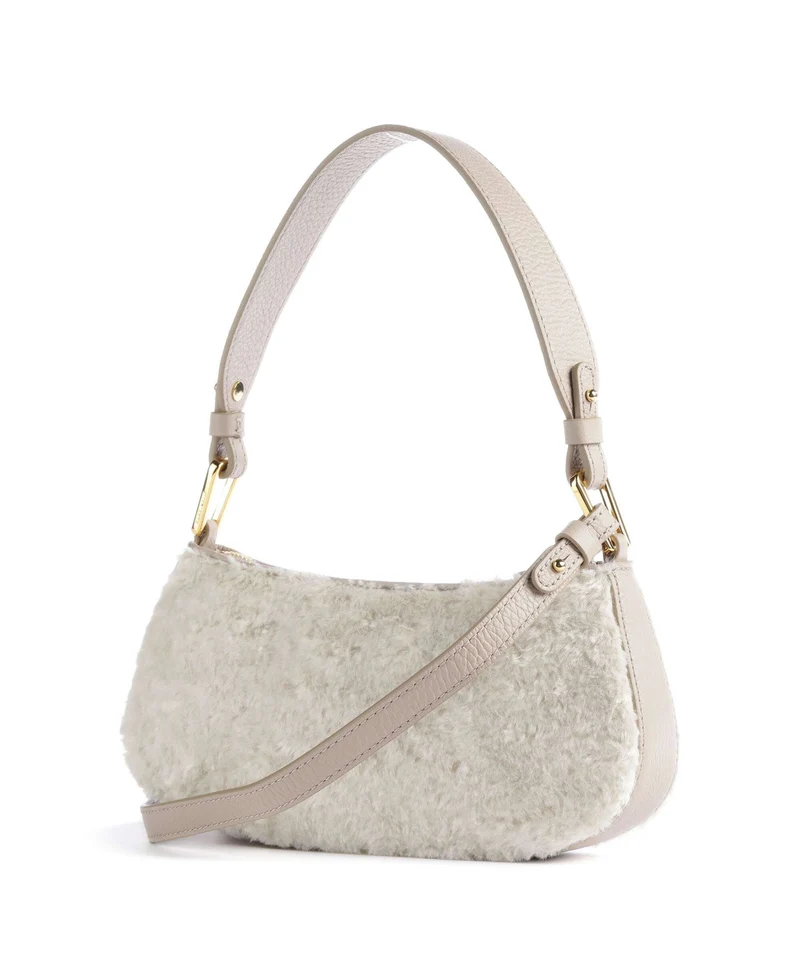 Coccinelle Merveille Astrakan Schultertasche natural