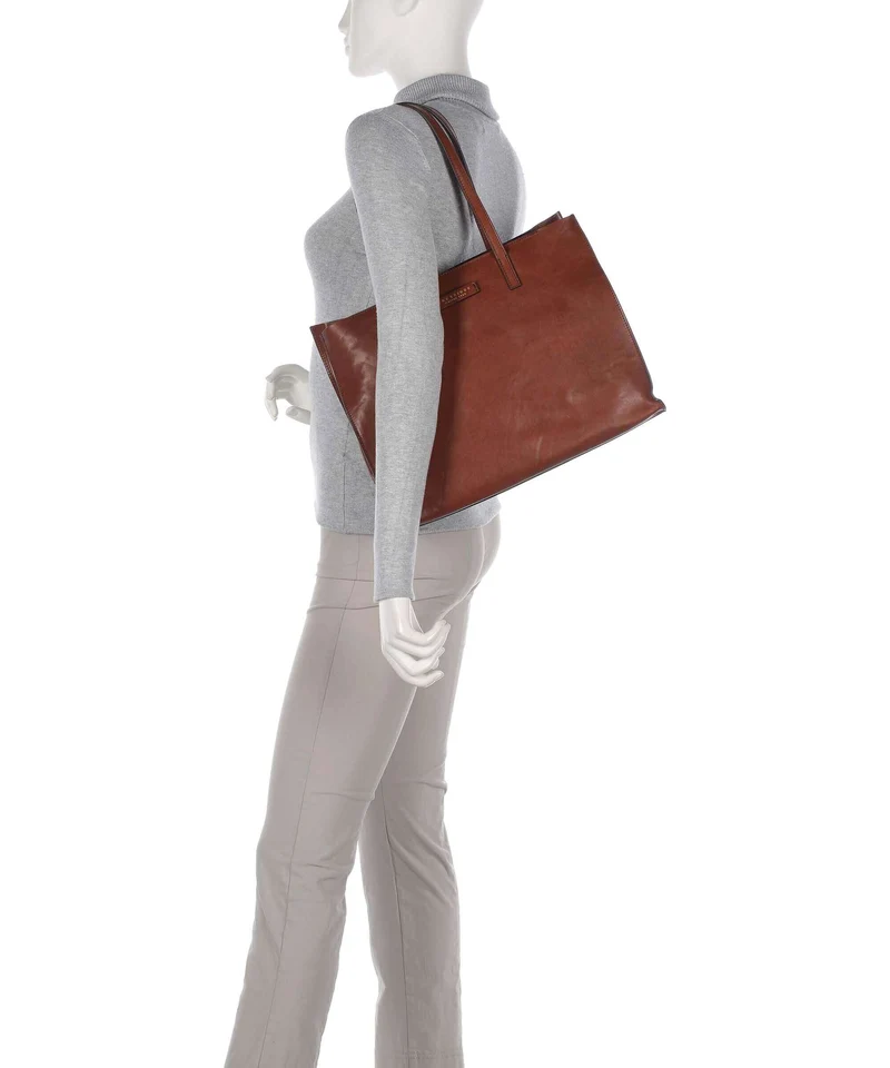 The Bridge Mirra Shopper marrone