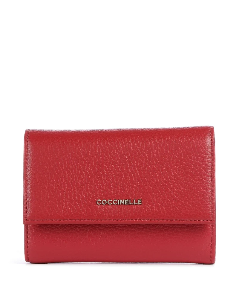 Coccinelle Metallic Soft Geldbörse ruby