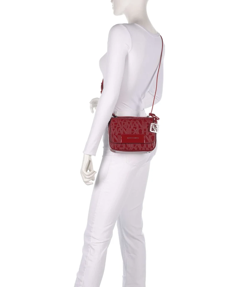 Armani Exchange Liz Patent Umhängetasche red dahlia