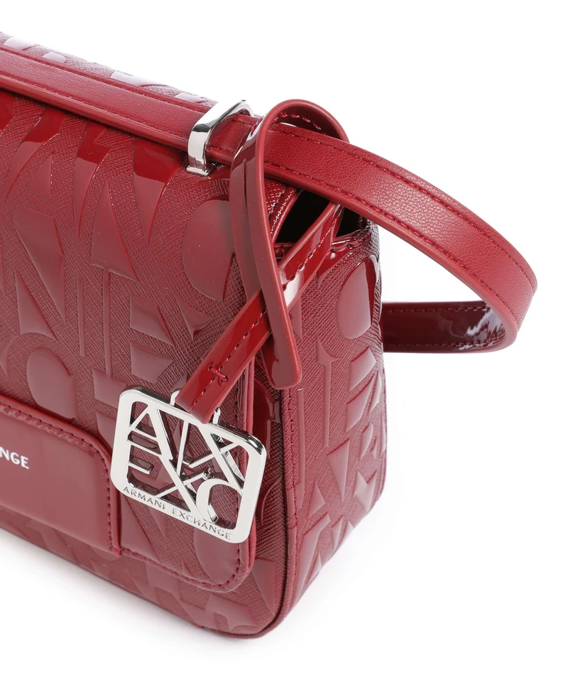 Armani Exchange Liz Patent Umhängetasche red dahlia