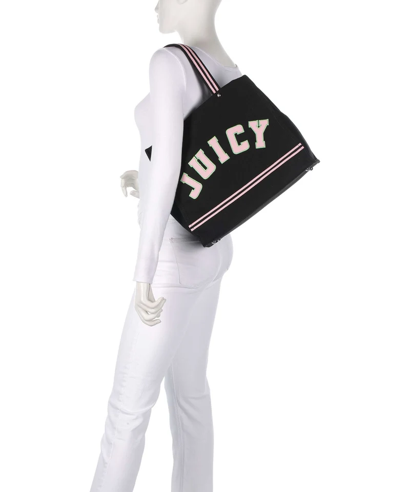 Juicy Couture Iris Patch Canvas L Shopper black/juicy pink