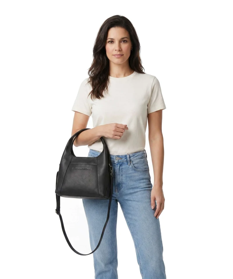 The Chesterfield Brand Wax Pull Up Cow Lunera Handtasche black