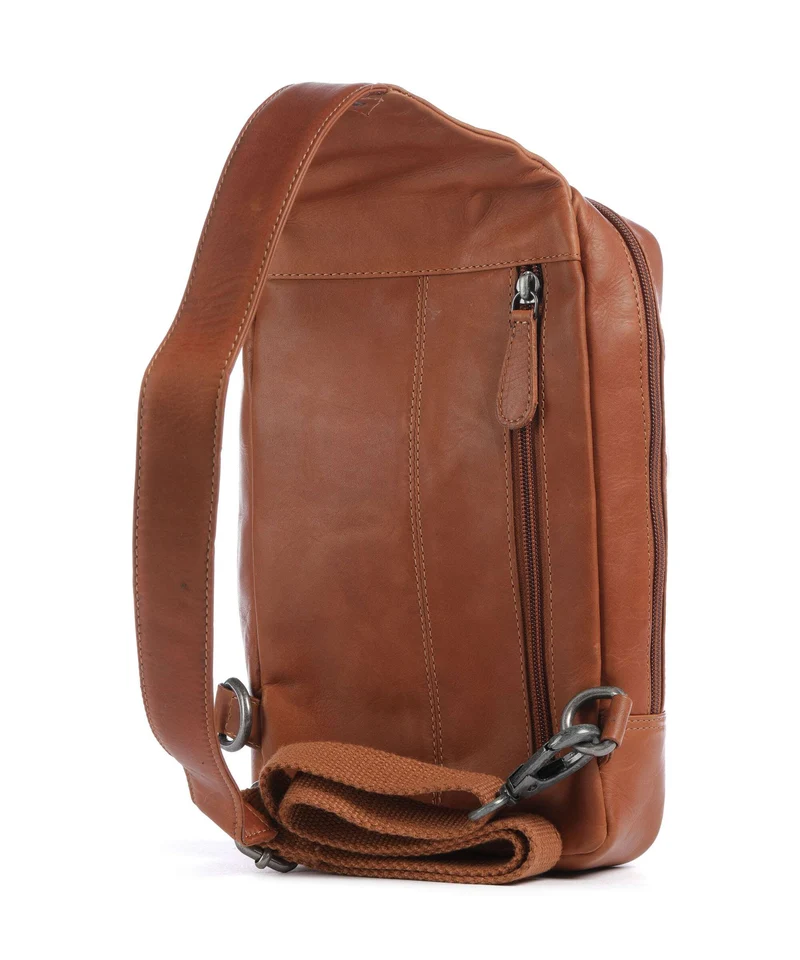 The Chesterfield Brand Wax Pull Up Cow Turelle Slingbag cognac