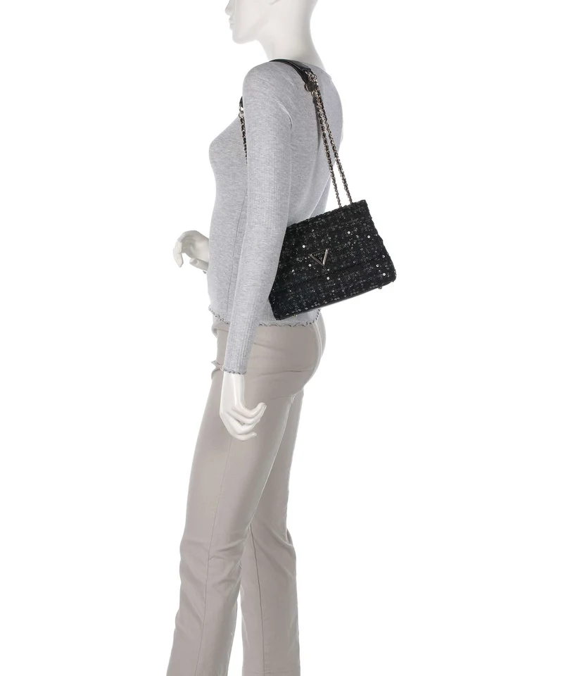Guess Giully Schultertasche black/grey