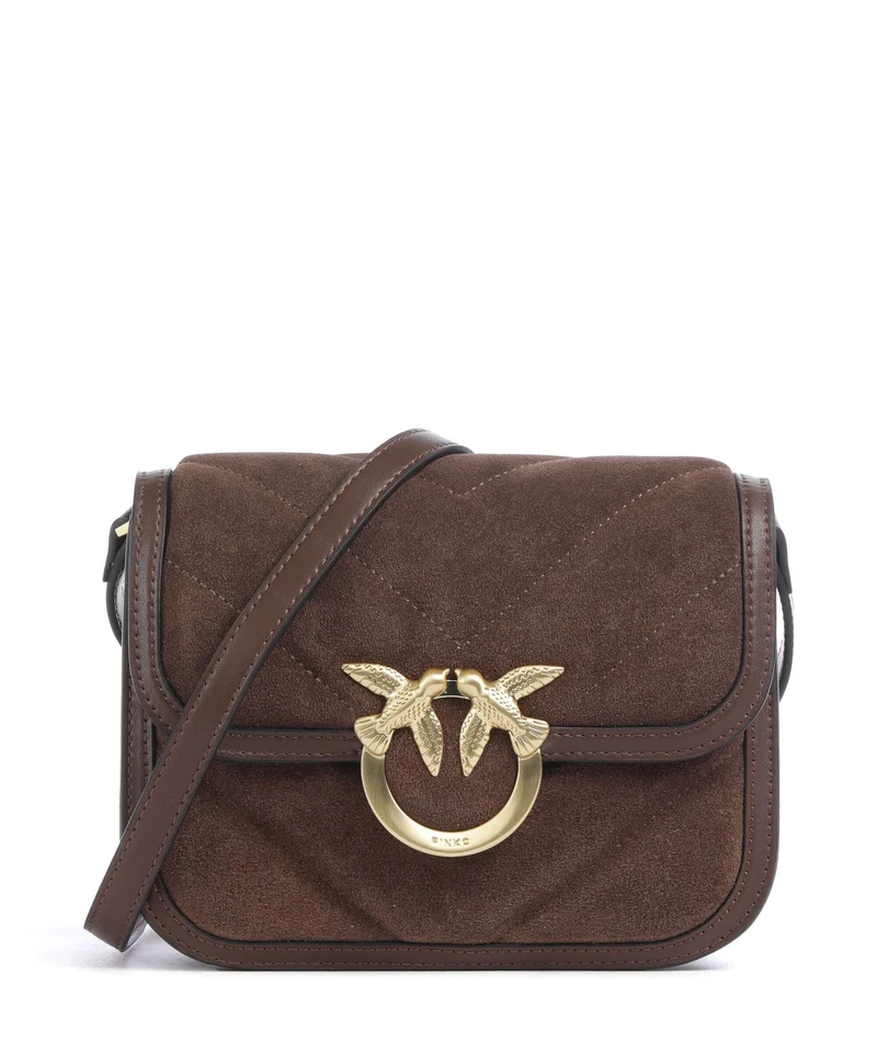 Pinko Love Box Umhängetasche marrone castano/matt gold