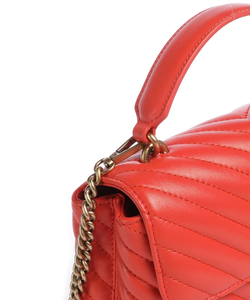 Pinko Love Lady Puff Mini Handtasche rosso mandarino/antique gold